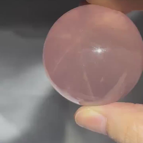 Rose Quartz Sphere – Polished Pink Crystal Orb of Love, Gentle Heart Chakra Stone, Decor, Meditation, or Gift Display