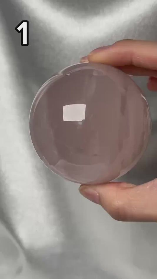 Rose Quartz Sphere – You Pick! Polished Pink Crystal Orb of Love, Gentle Heart Chakra Stone, Decor, or Gift Display