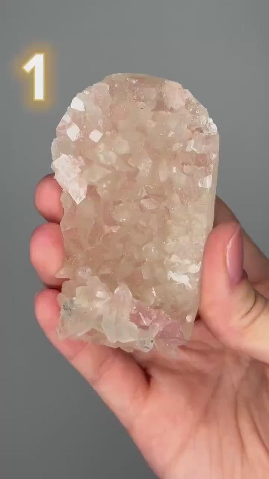 Sugary Hematite-Coated Apophyllite | Sparkling Mineral Specimen | Natural Crystal Formation | Unique Apophyllite - You pick!