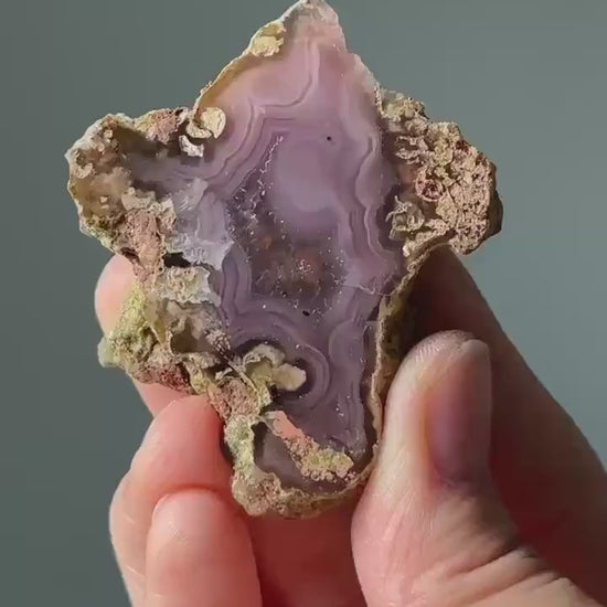 Laguna Agate Crystal Slice | Banded Agate for Grounding, Protection, and Focus | Polished Stone for Energy, Display, or Gift