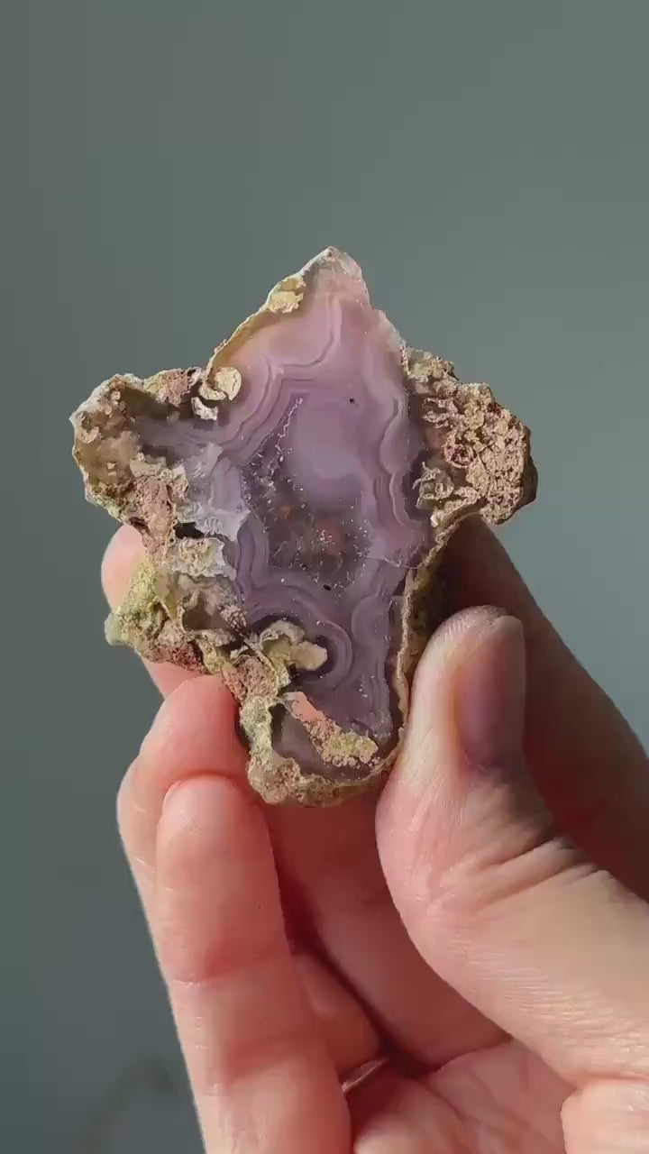 Laguna Agate Crystal Slice | Banded Agate for Grounding, Protection, and Focus | Polished Stone for Energy, Display, or Gift