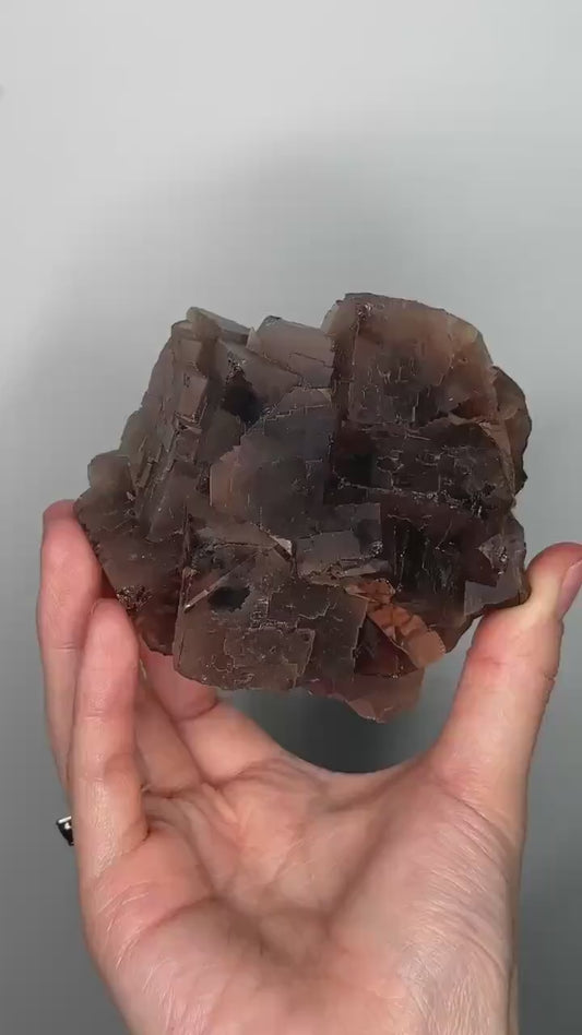 Black Fluorite from Pakistan | Natural Fluorescent Crystal Specimen | Unique Display Mineral for Collectors