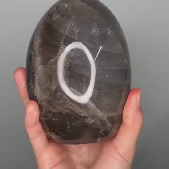 Blue-Black Rose Quartz Freeform | Unique Dark Hue Crystal for Calm & Heart Energy | Polished Display Stone with Subtle Glow
