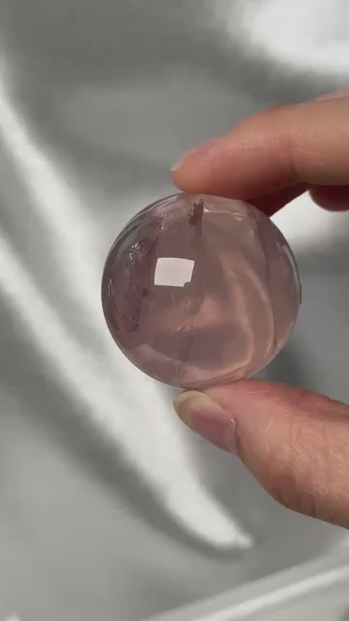 Old Stock Mozambique Rose Quartz Sphere – Natural Crystal Orb, Love Energy, Meditation, Home Decor, or Collection Piece
