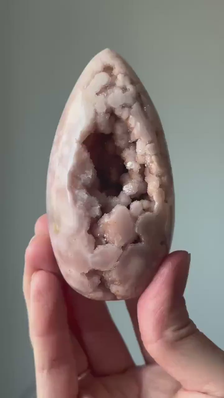 Pink Amethyst Egg | Crystal for Love, Calm, and Intuition | Unique Stone for Emotional Balance | Elegant Natural Crystal Decor Displ
