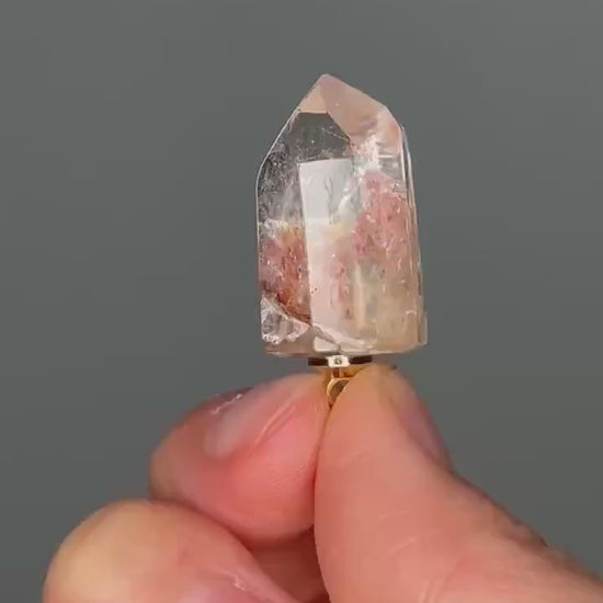 Rutile Lemurian Quartz Pendants | High-Vibe Crystal for Focus, Clarity, and Energy Alignment | Polished Point Necklace or Gift Stone